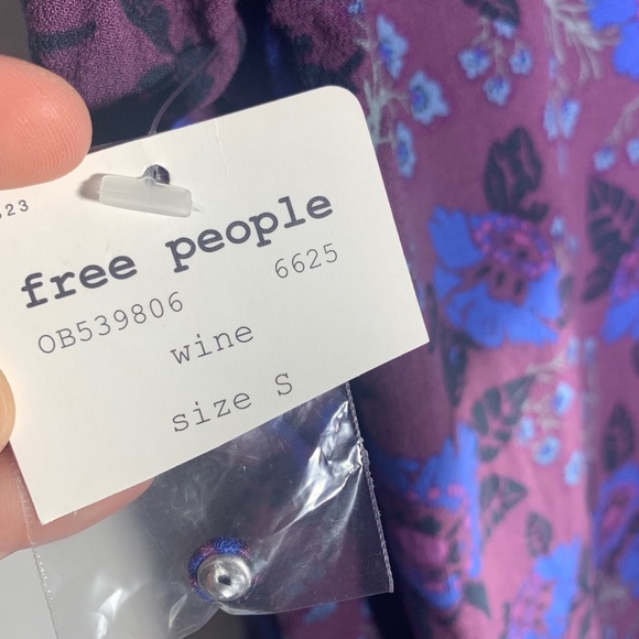 nwt free people floral tunic - Picture 9 of 9